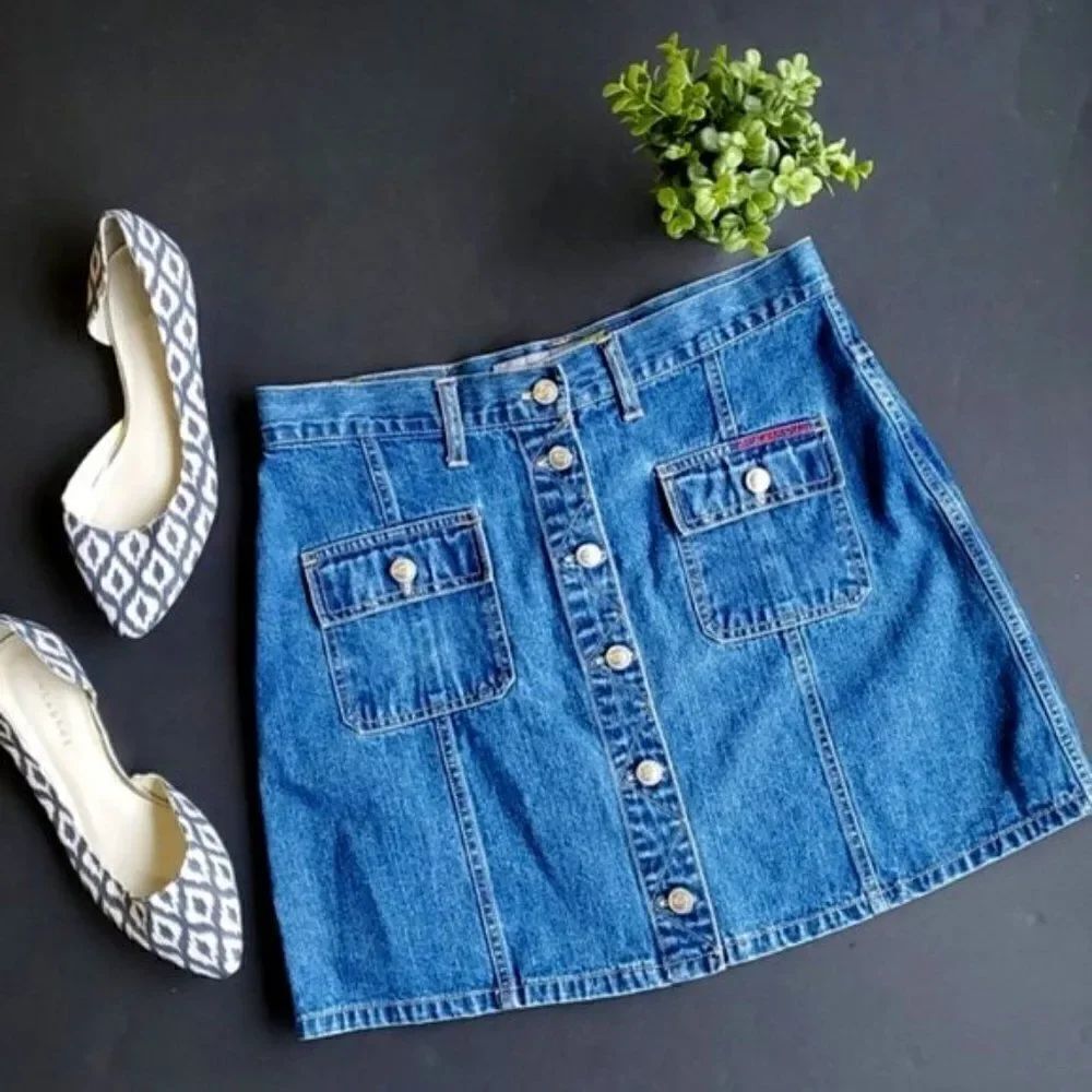 Vintage No Excuses Jean Skirt - Picture 2 of 9